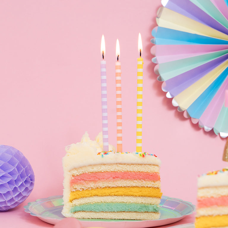 Pastel Party Candles Pastel Rainbow Party, Birthday Candles