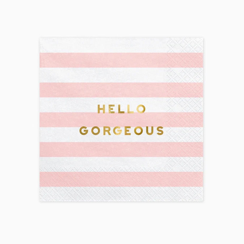 Ray paper napkins "hello gorgeous" pastel