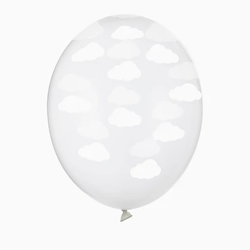 Globo de nuvem de látex branco transparente