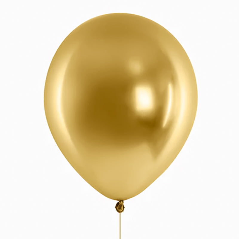 Gold metallic latex balloon