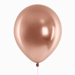 Rose gold metalized latex balloon