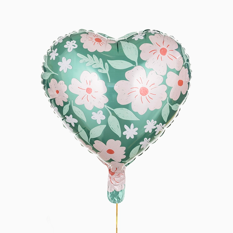 Palloncino Foil Cuore Fiori