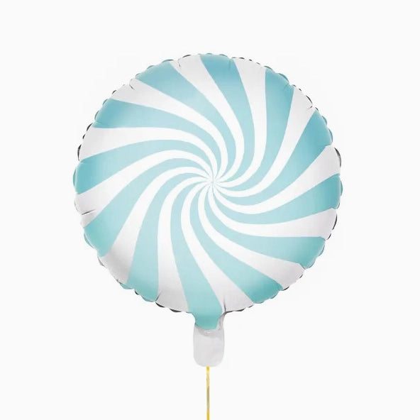 Globo Caramelo Foil Azul Pastel