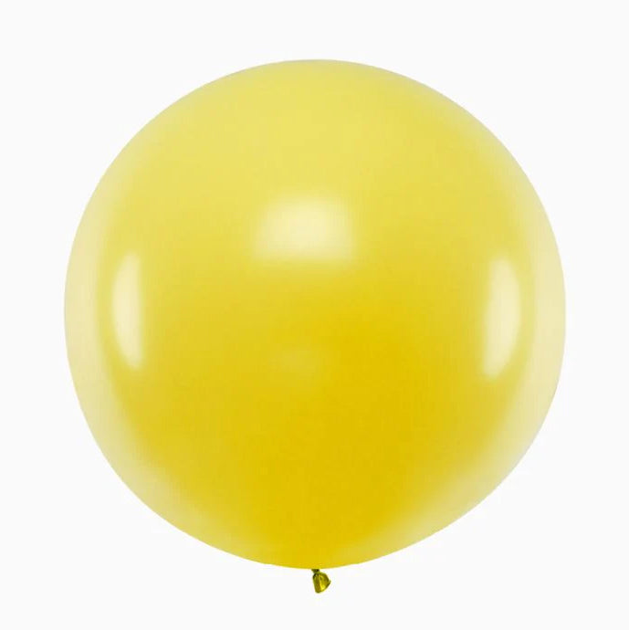 Globo Jumbo Látex XXL 100 cm Amarillo Pastel