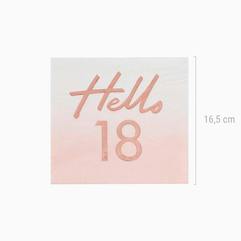 Papel "Hello 18" guardanapos