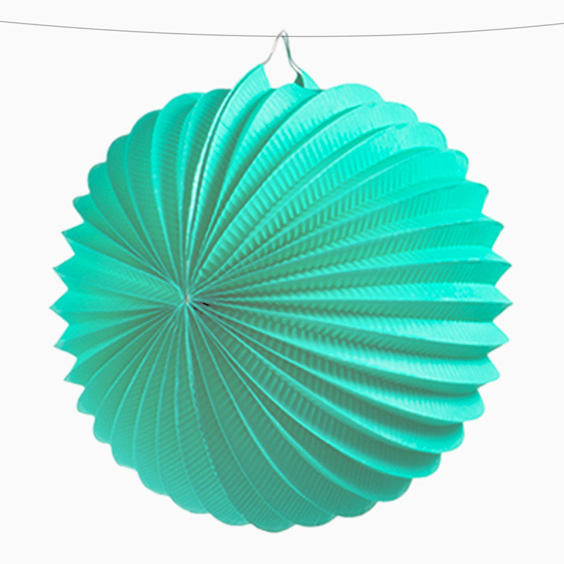 Round paper lantern Ø25 cm mint green