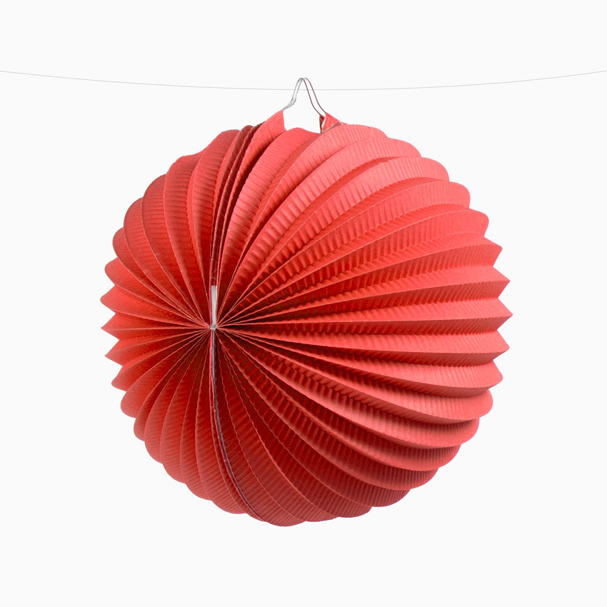 Round paper lanterns Fair Ø21.5 cm red