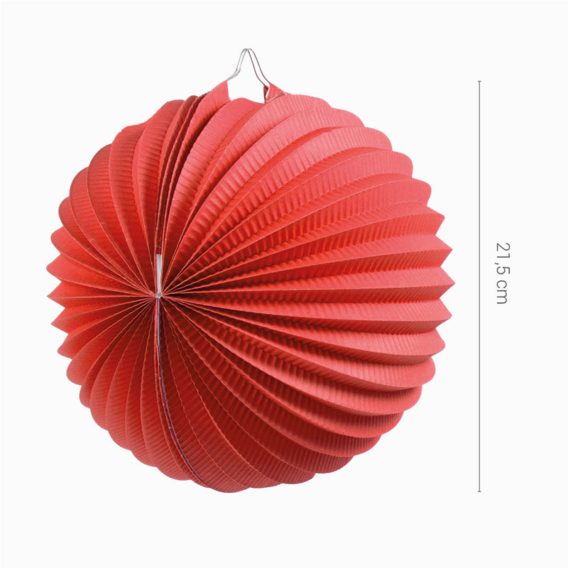 Farolillo Round Paper Fair Ø21,5 cm rouge