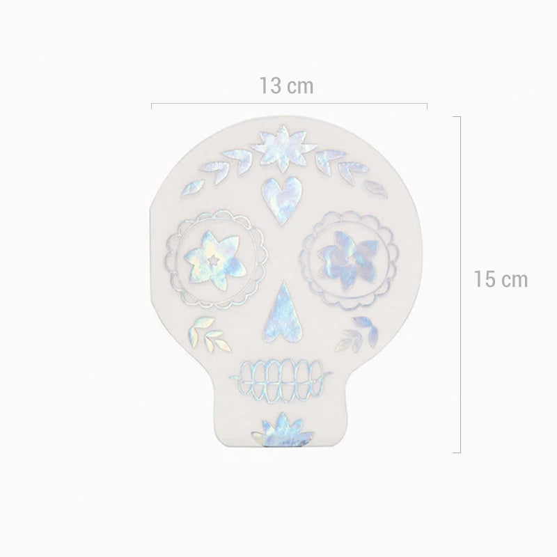 Holographic paper napkins Day of the dead