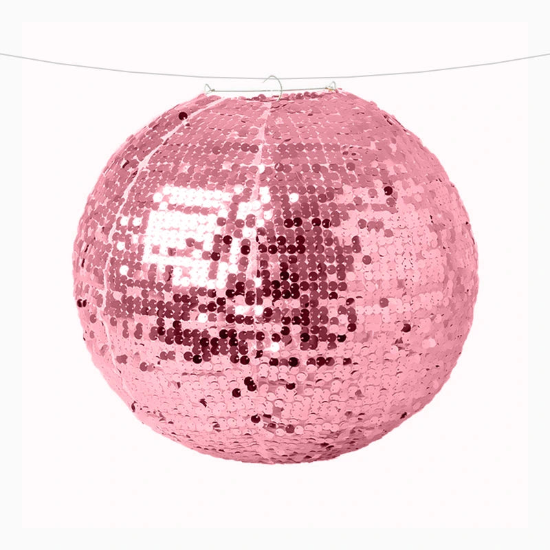 Lampada sfera Lentejuelas rosa Ø40 cm