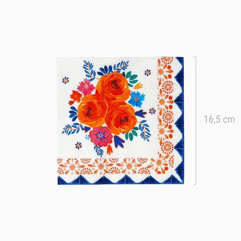 Blumen -Boho -Papierservietten