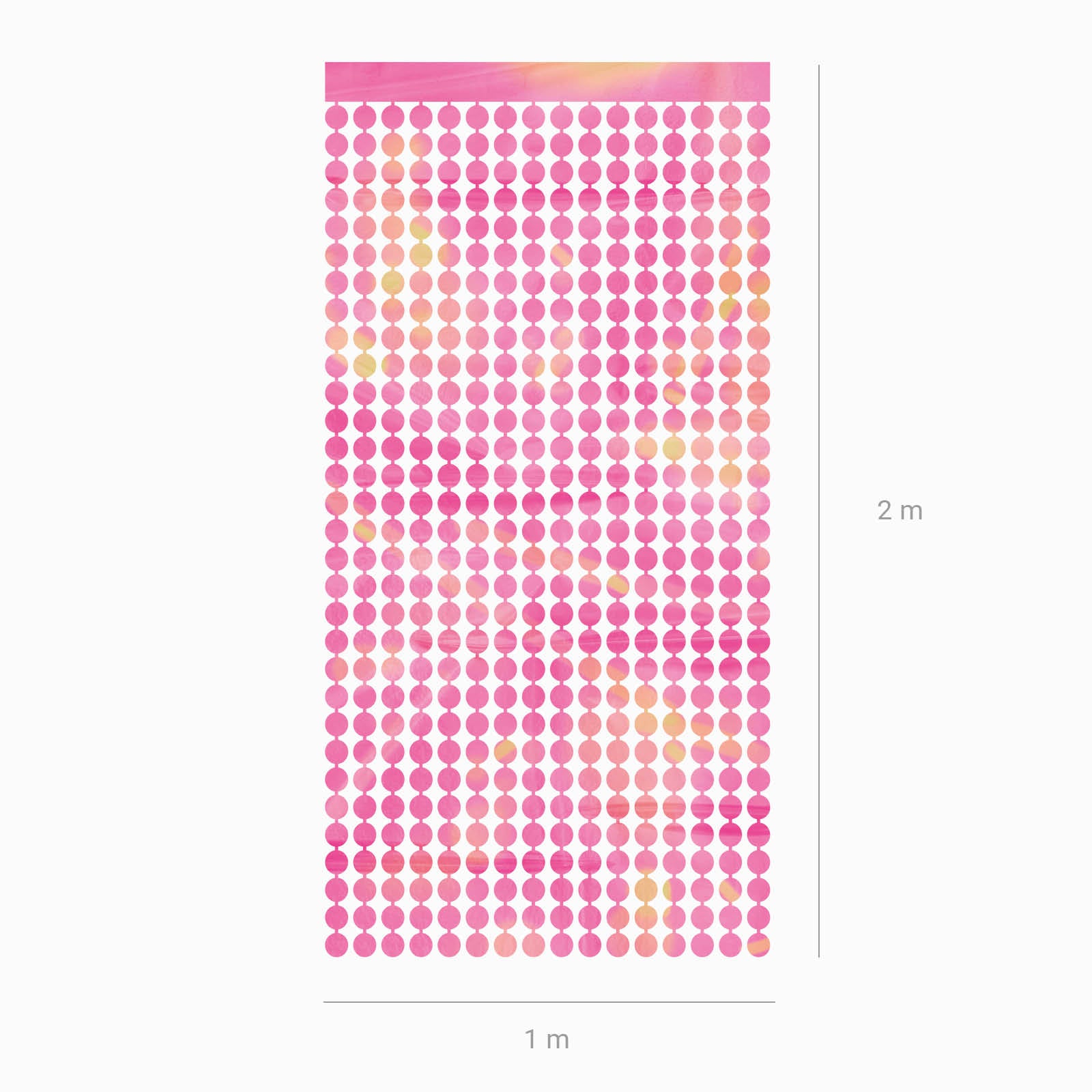 Iridiszente Kreise 1 x 2 m rosa