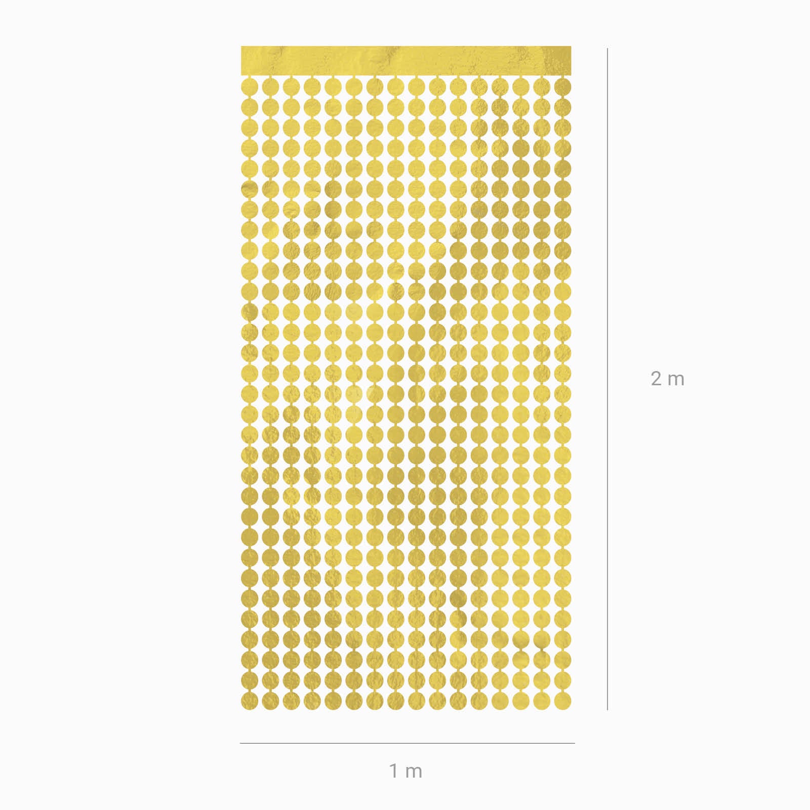 Kortinmetallkreise 1 x 2 m Gold