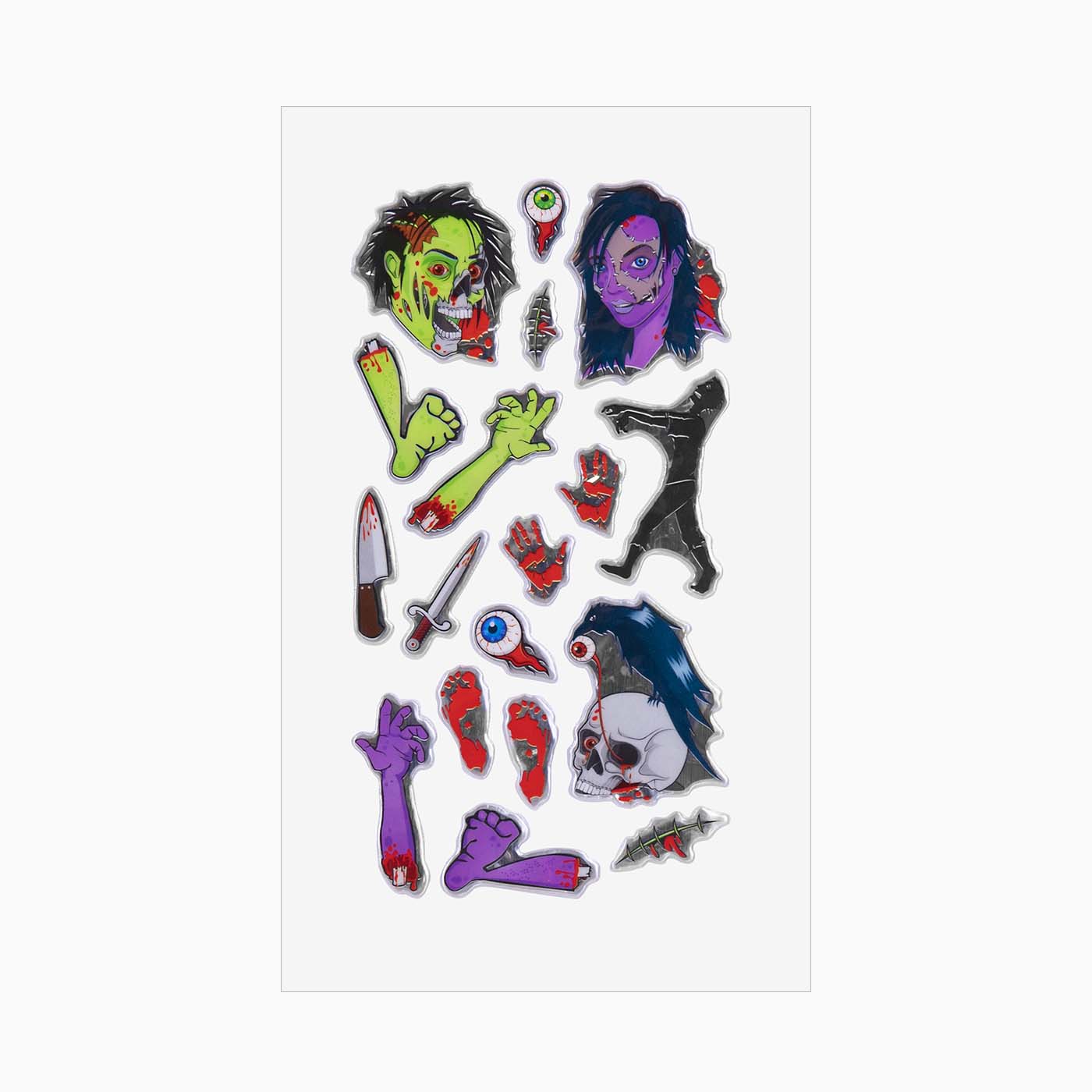 Zombies relief stickers