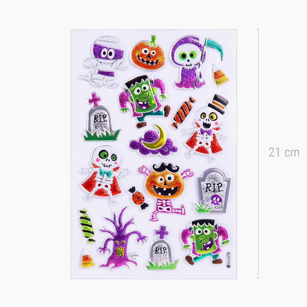 Adesivos de acabamento roxo de Halloween