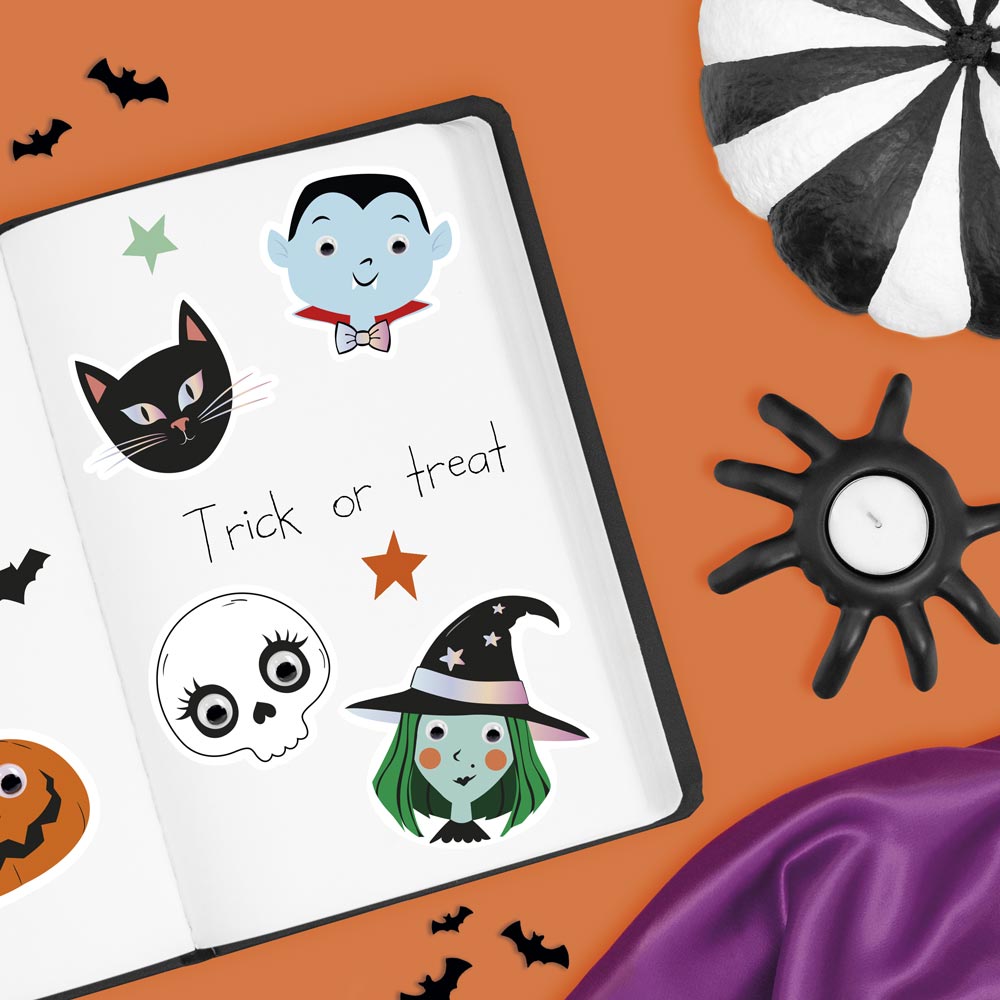 "Trick or Treat" Eyes Paltones stickers