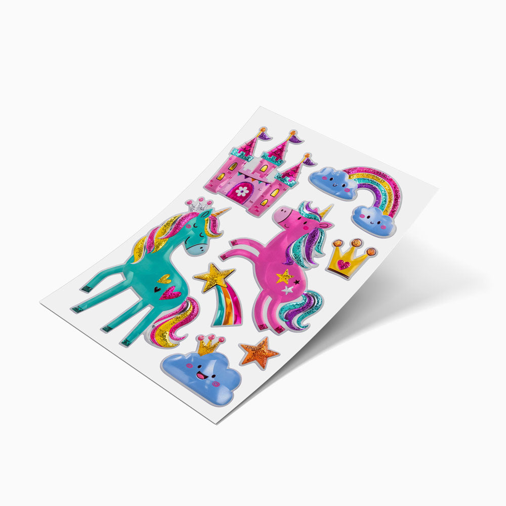 Pegatinas Relieve Unicornio