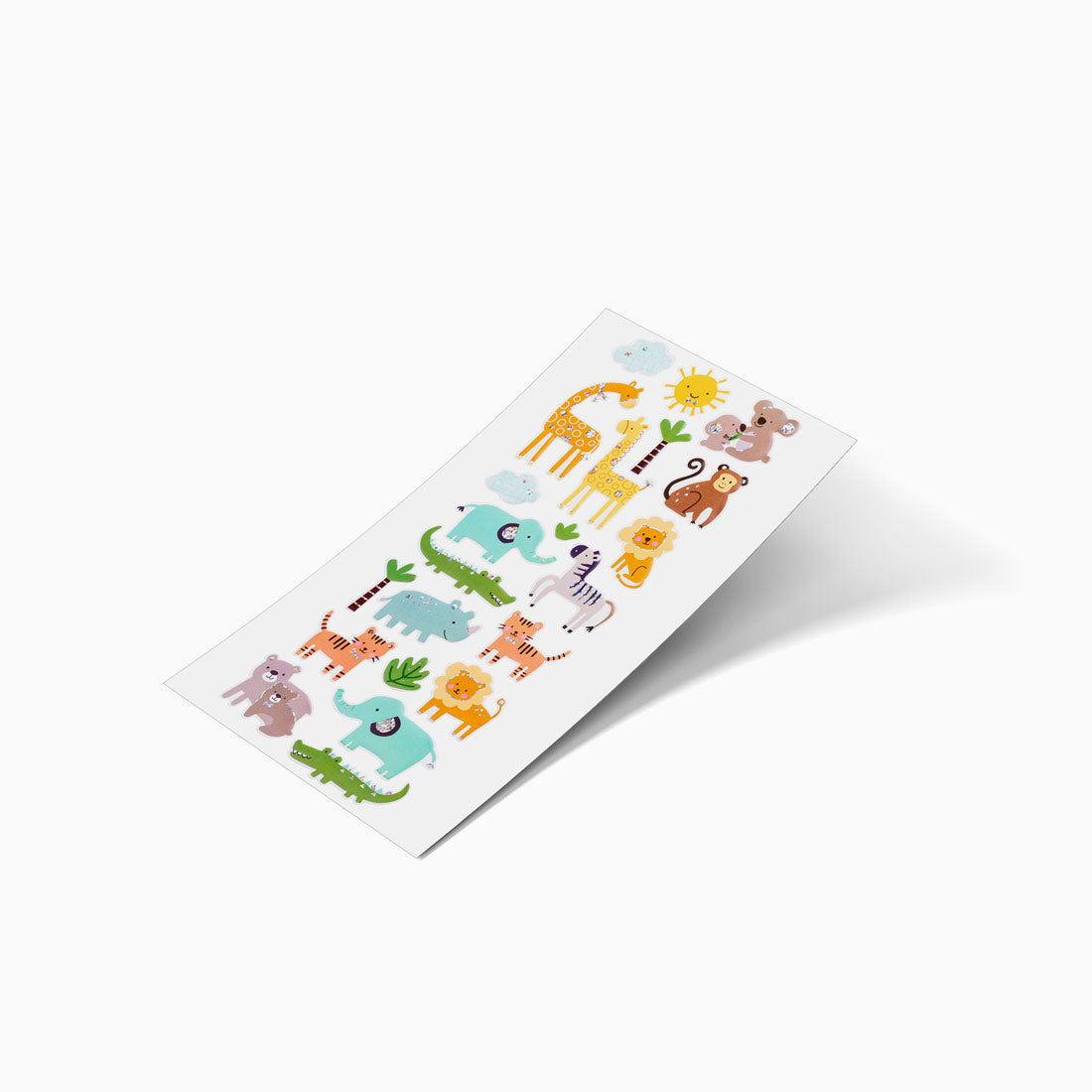 Safari animals relief stickers