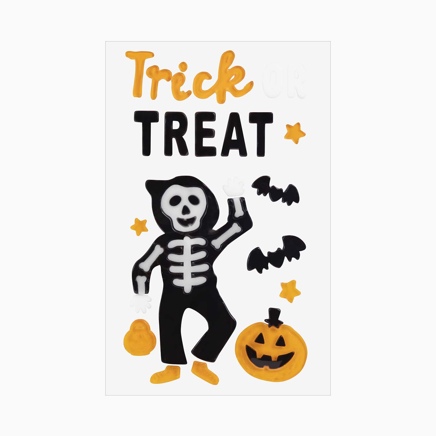 Gel sticker "trick or treat" halloween 15 x 25 cm