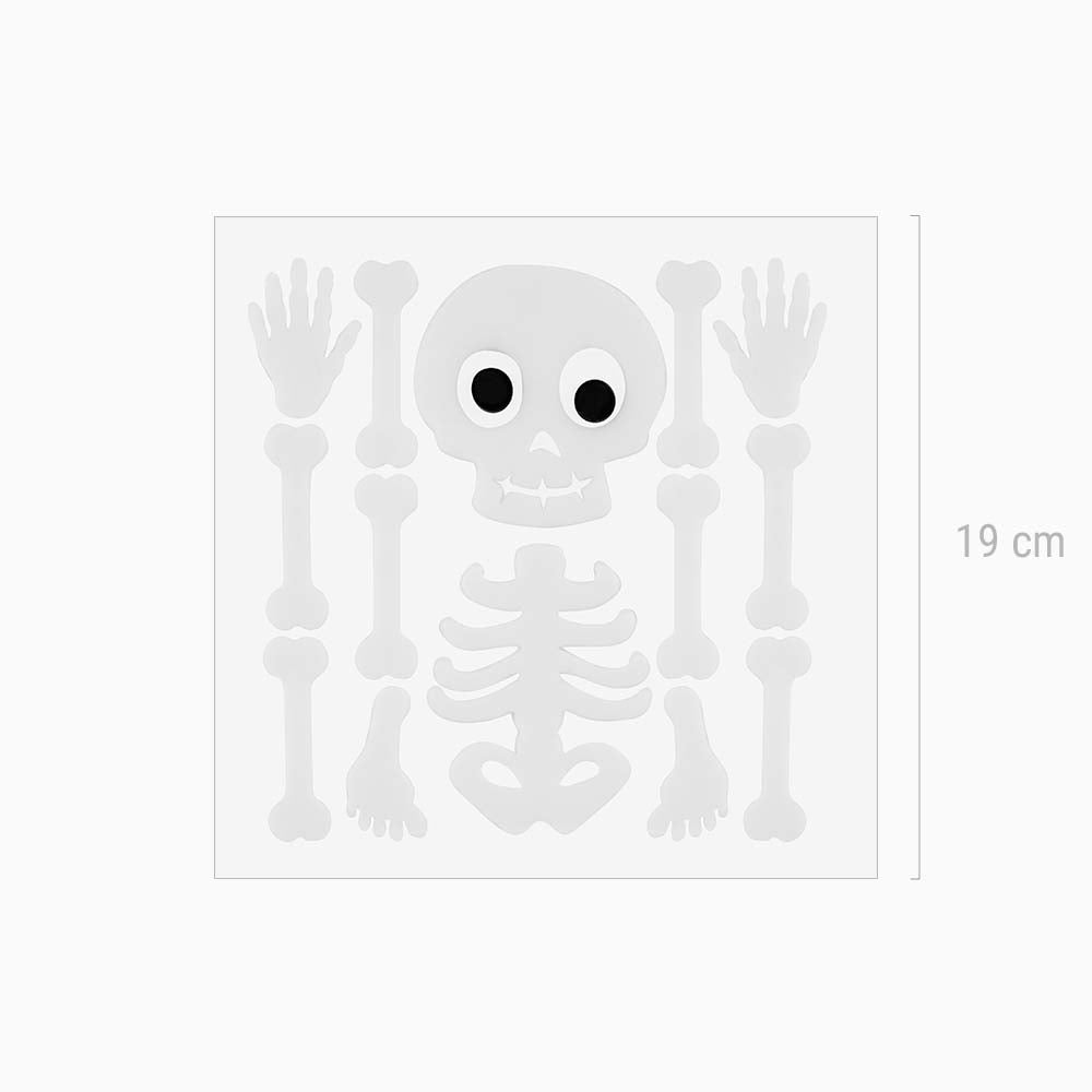 Halloween skeleton gel stickers