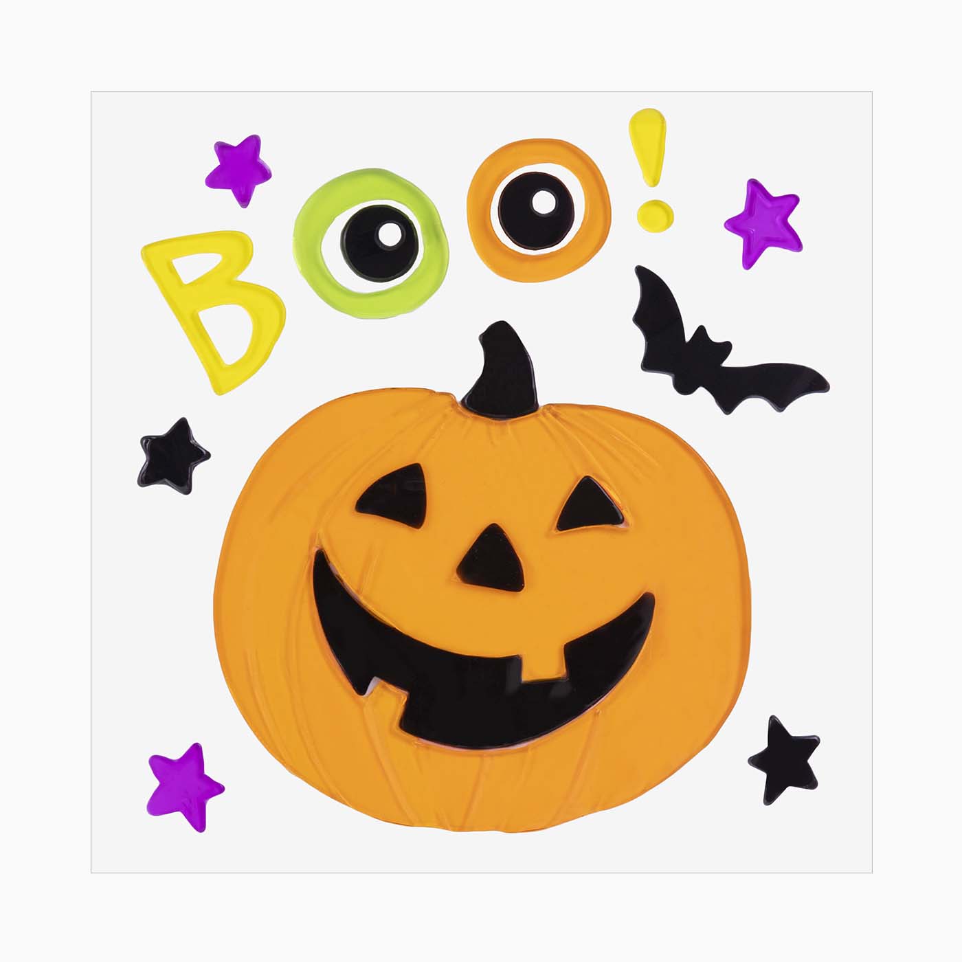 Halloween pumpkin gel sticker