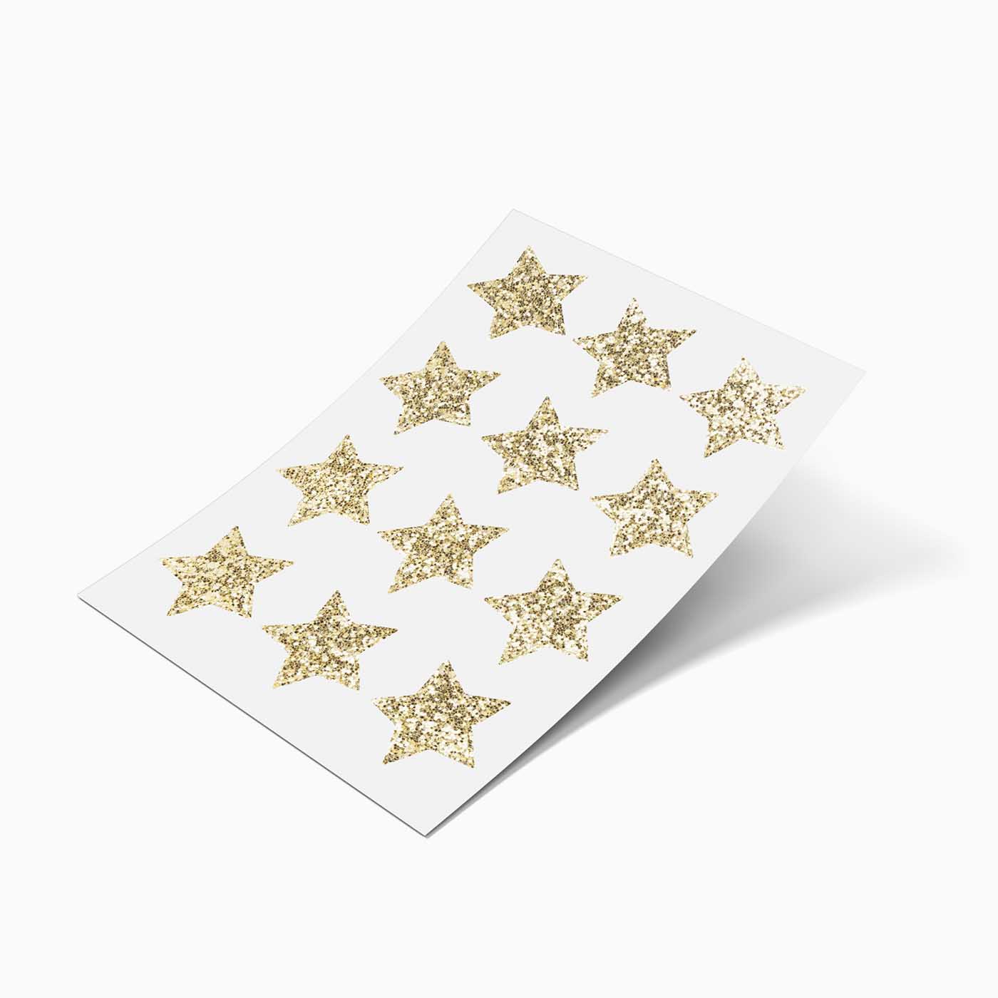 Christmas glitter star oro