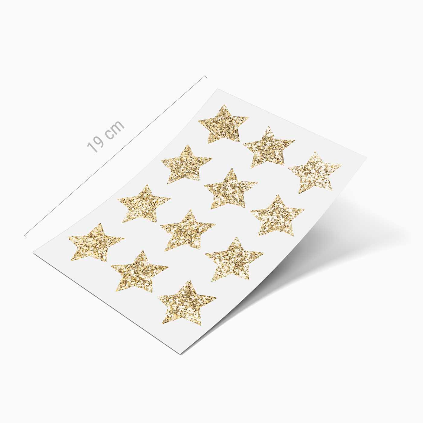 Christmas glitter star oro