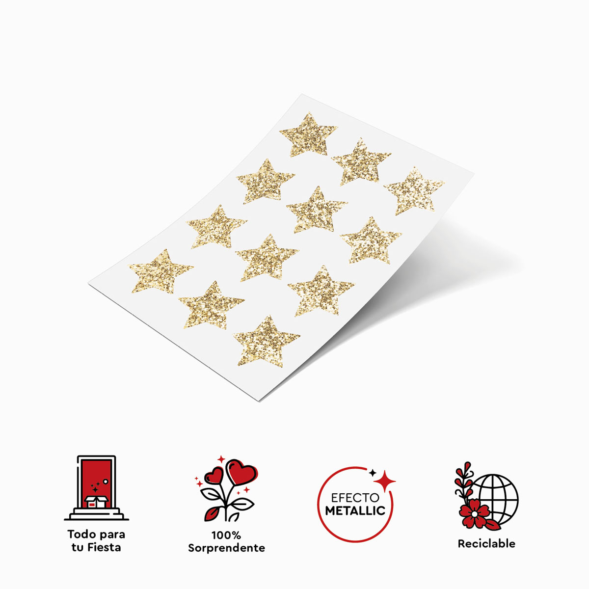 Christmas glitter star oro