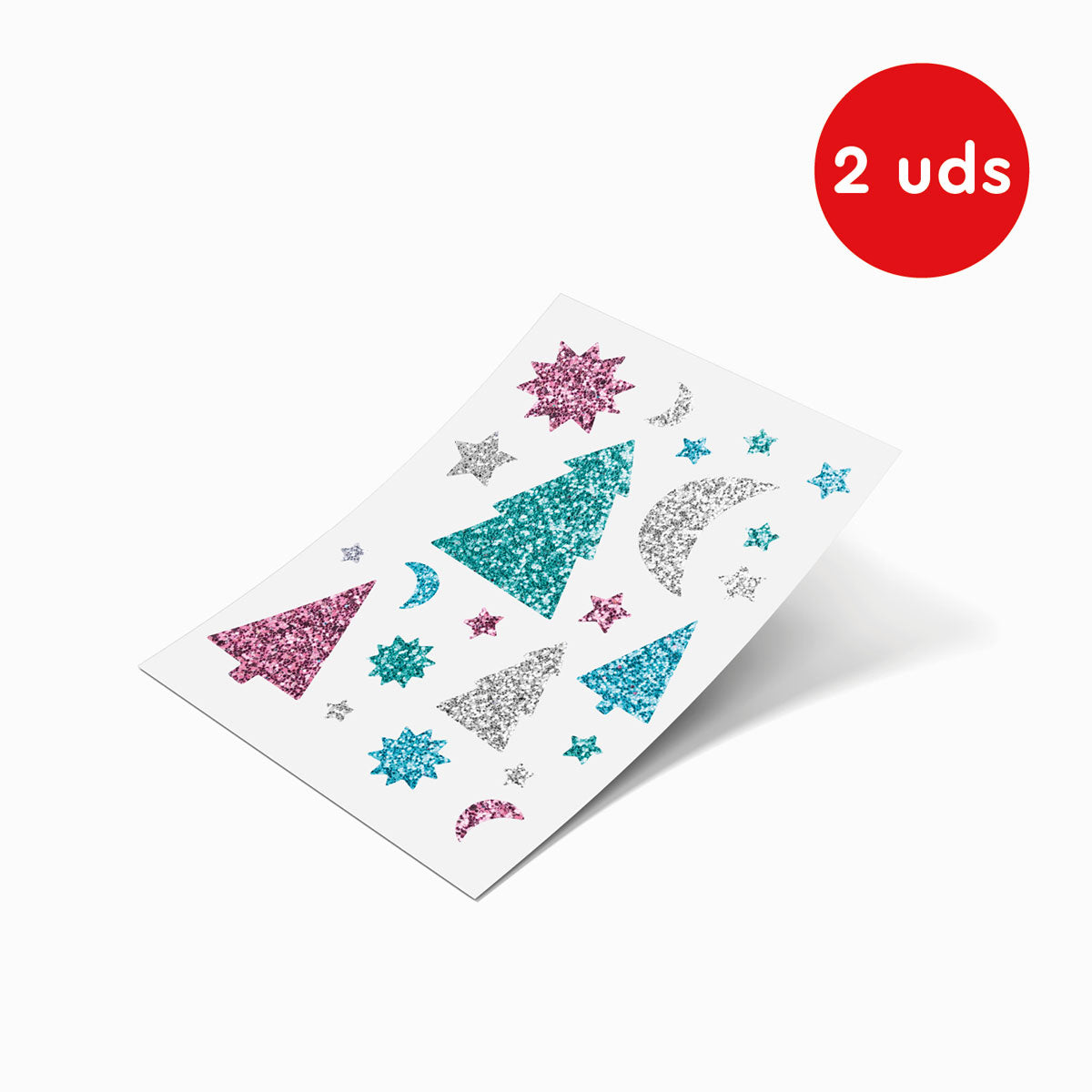 Glitter Trees Christmas Stickers