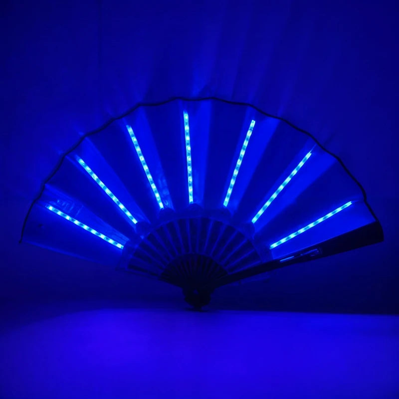 Abanico Led Luminoso Azul