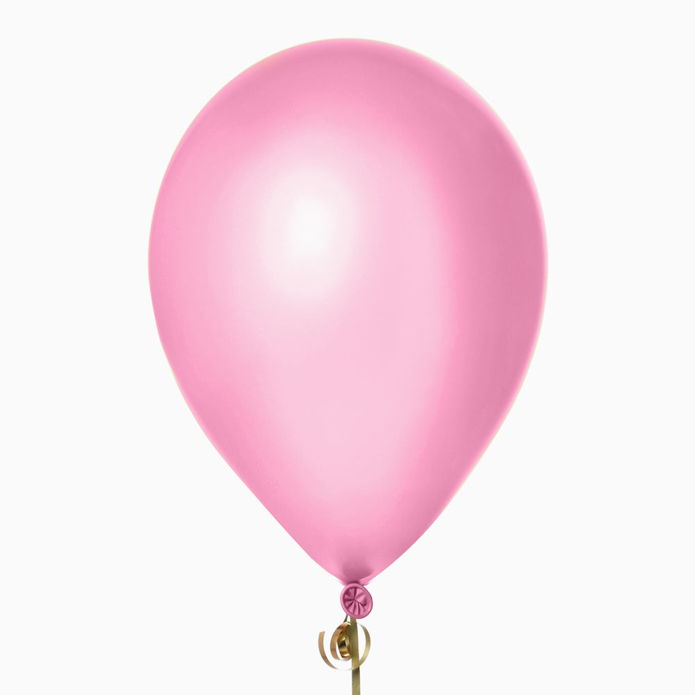 Metallic Ballon Pink Latex / Pack 10 Einheiten