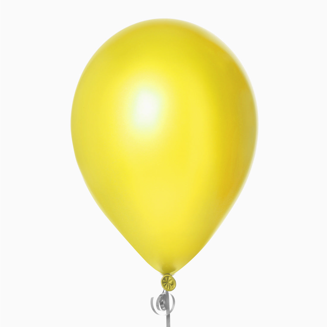 Globo Metalizado Látex Amarillo / Pack 10 uds