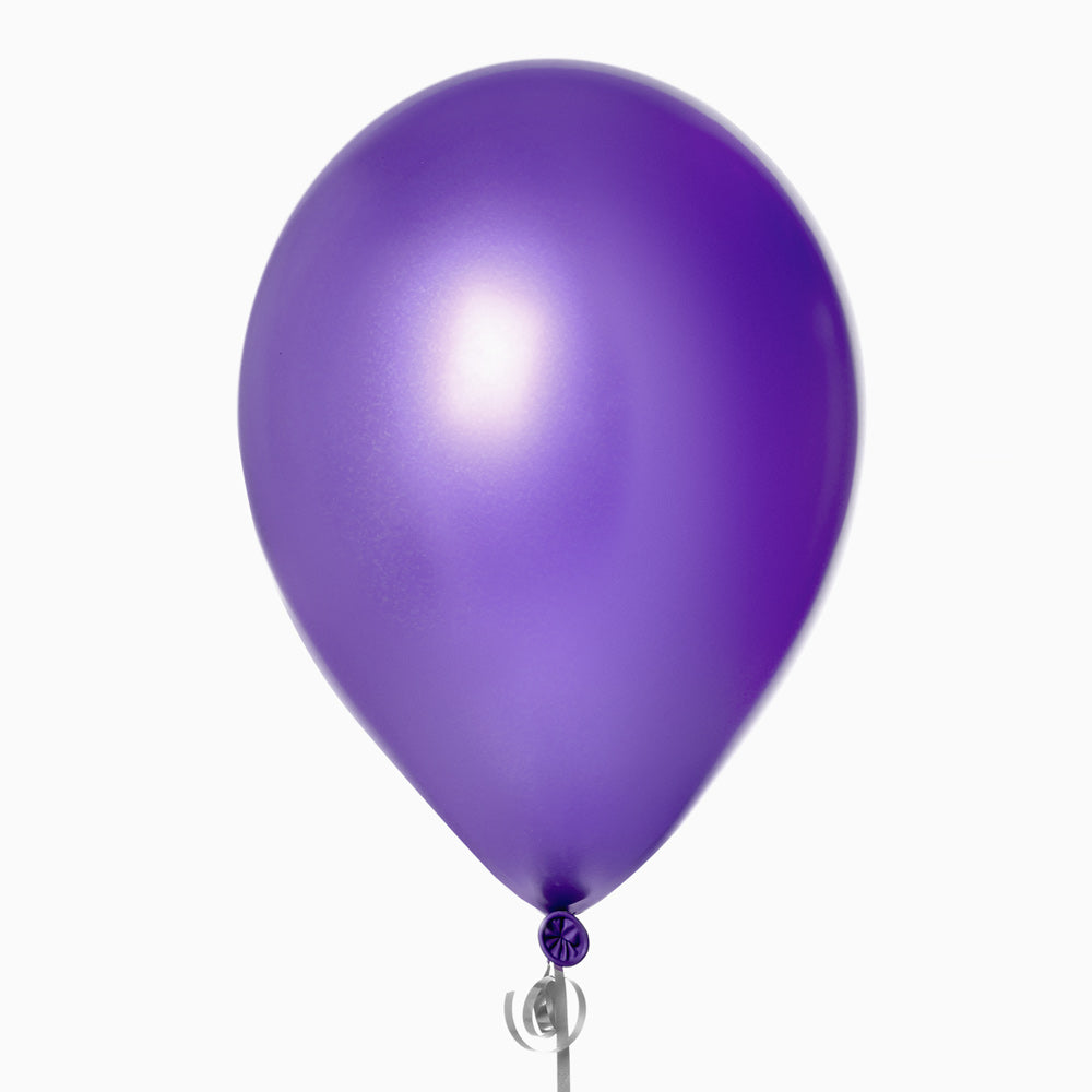 Globo Metalizado Látex Morado / Pack 10 uds