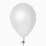 Weißer Latex / Packmetallic Ballon