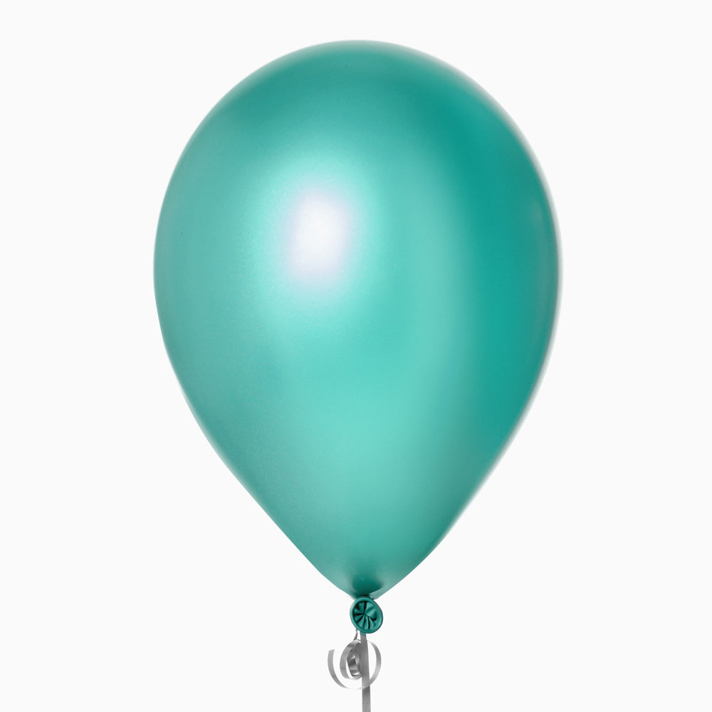 Globo Metalizado Látex Verde Menta / Pack 10 uds