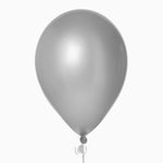 Balloon Pear Effect Silver Ltex / Pack 10 UDS