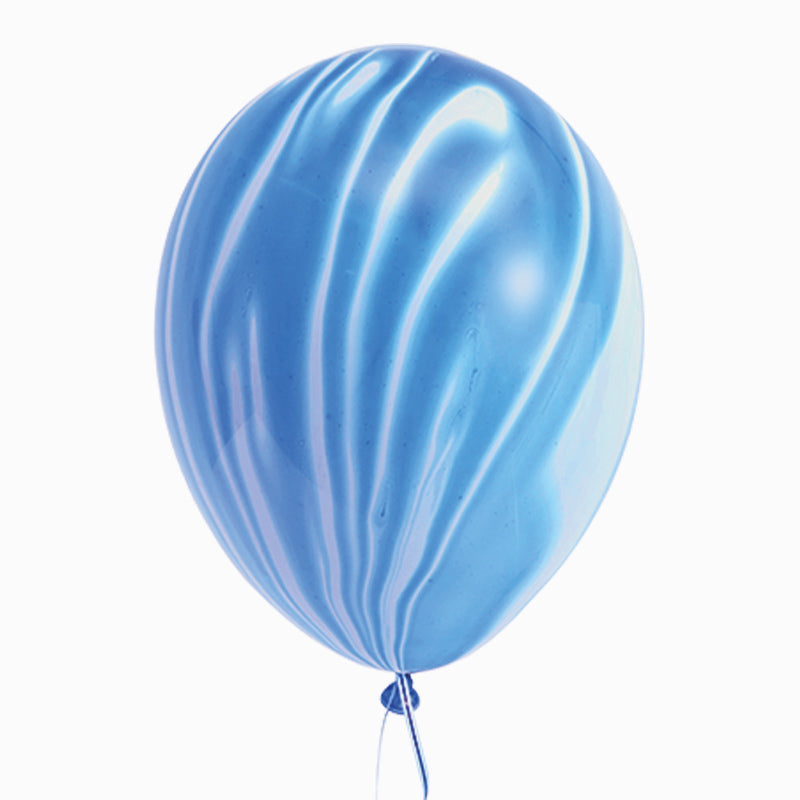 Ballon à effet de marbre bleu