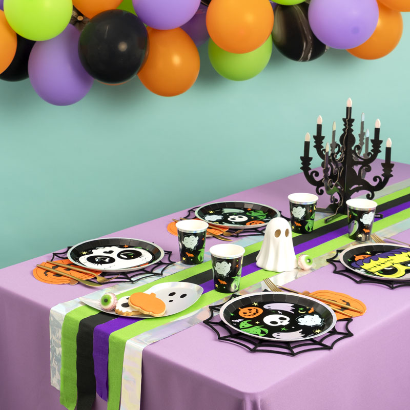 Set Arco Globos y Cortina Papel Halloween