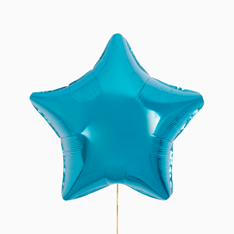 Ballon en feuille métallisé bleu