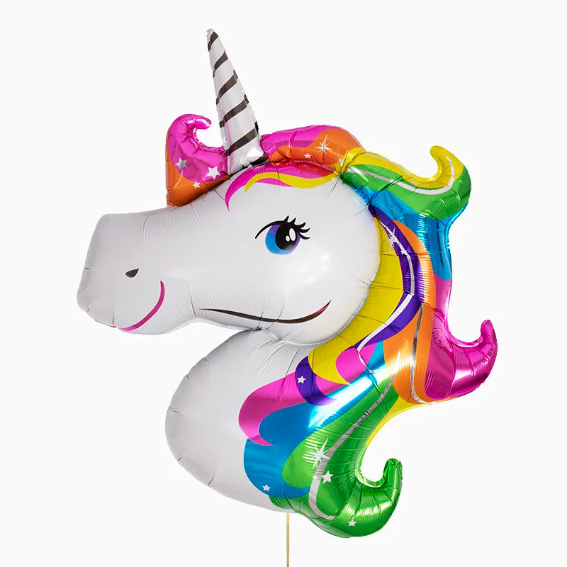 Ballon de licorne multicolore