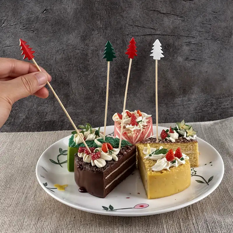 Bamboo skewer Christmas 13 cm