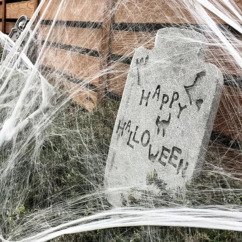 Telaraña Halloween Blanca con Araña