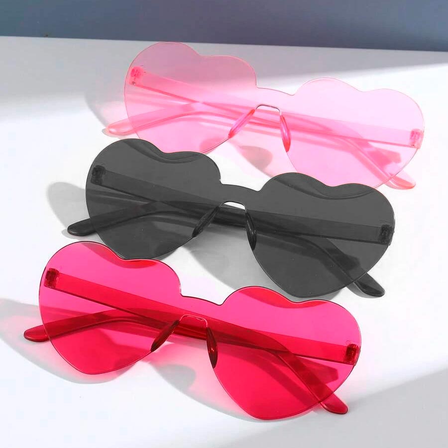 Black heart glasses