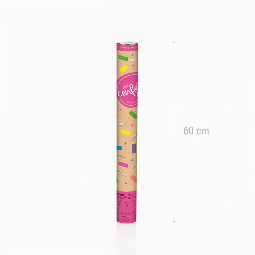 Set 12 Cañones Confeti 60 cm Papel Biodegradable Multicolor