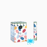 SET 12 Cannoni confeti quadrati biodegradabili 30 cm Apocalisse blu