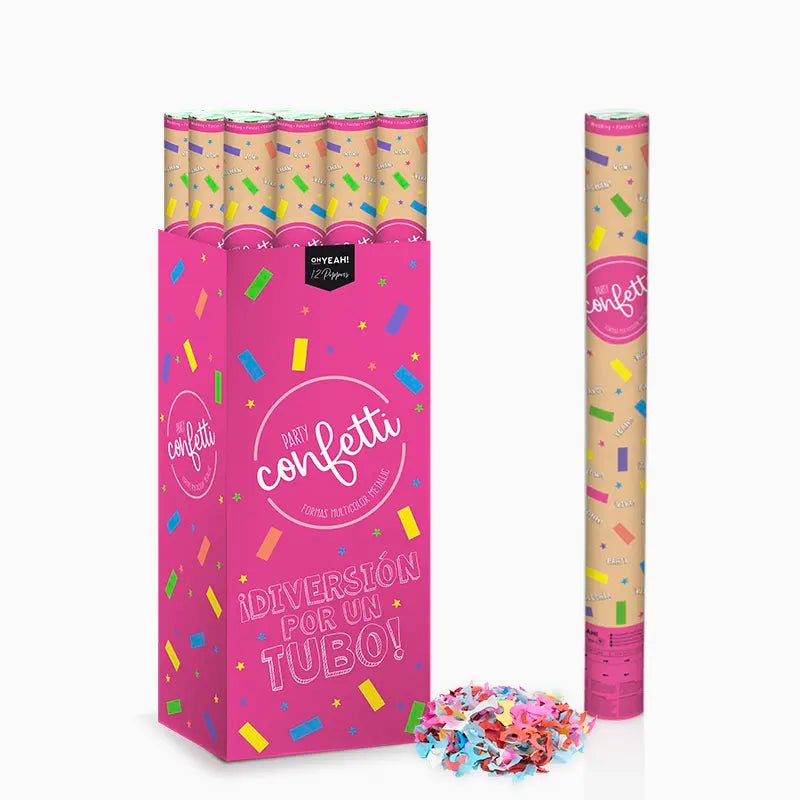 Definir 12 Confeti Gannes 80 cm Multicolor Biodeggenta Paper