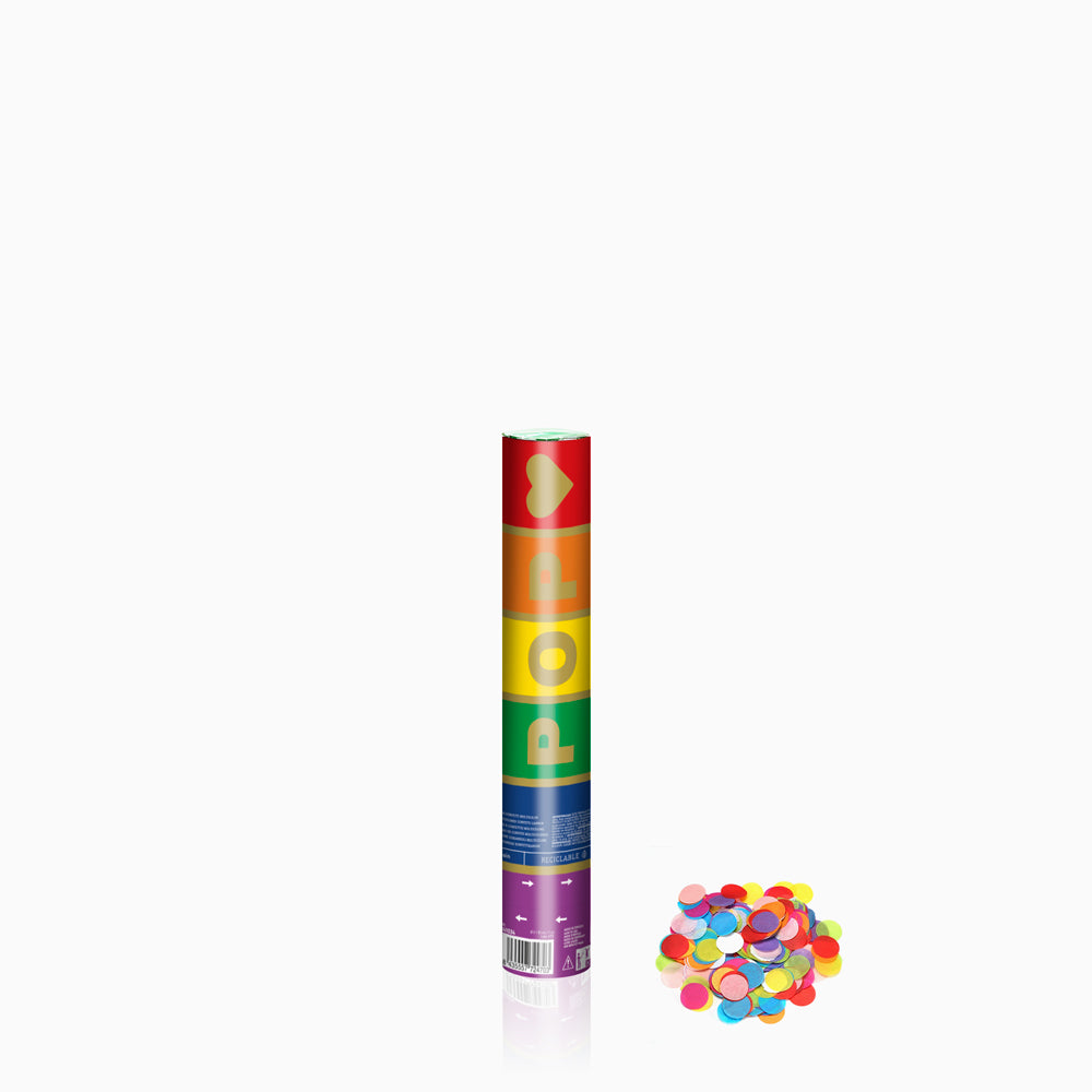 Setzen Sie 12 Confeti Canones 30 cm Multicolor biologisch abbaubar