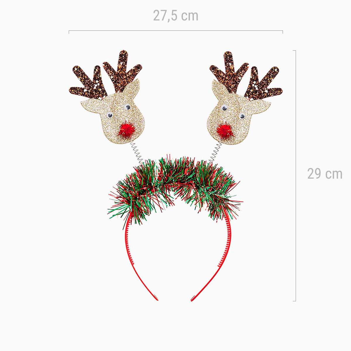 Christmas headband reindeer with spring