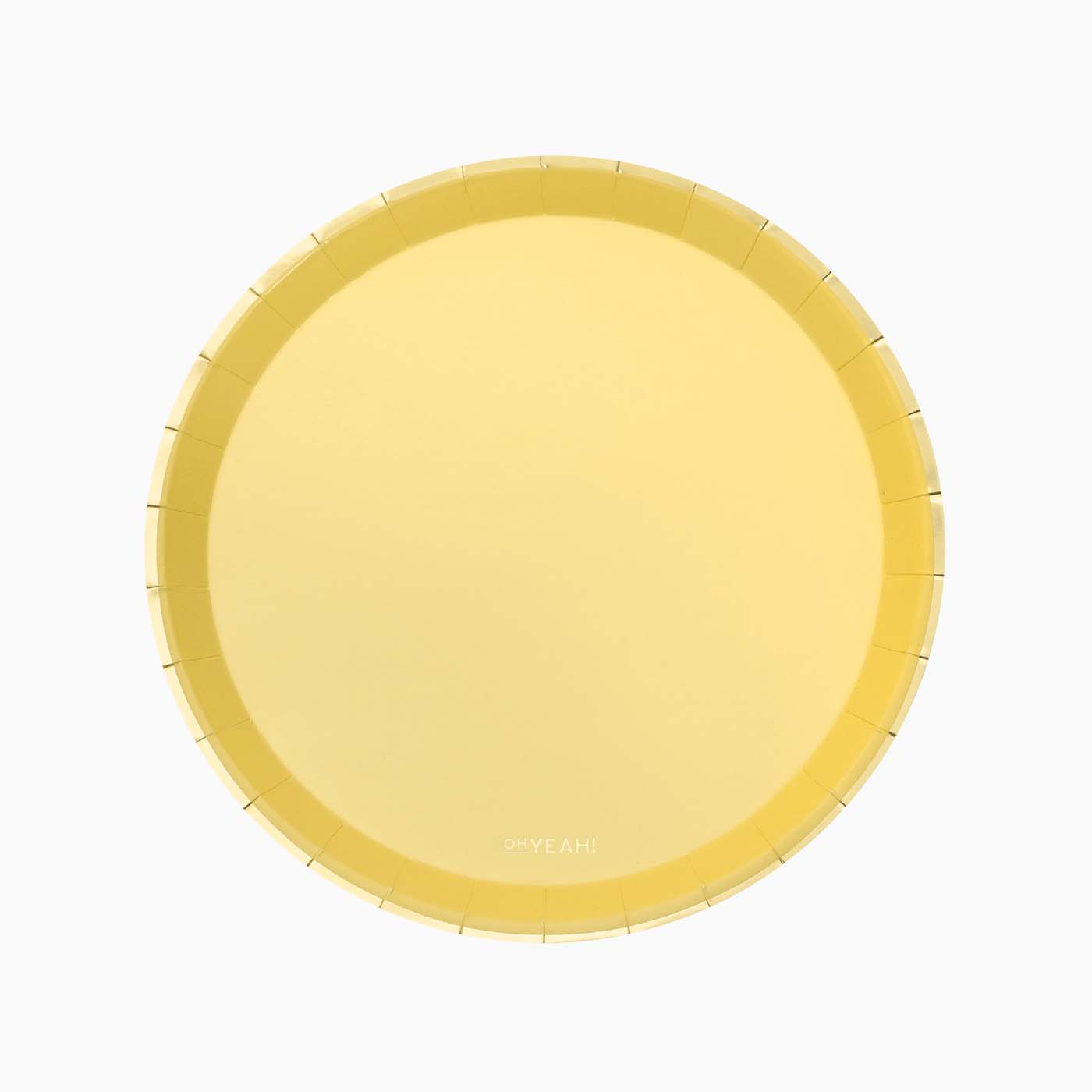 Metallic Round Llano Cardboard Ø20.5 cm Pastel yellow