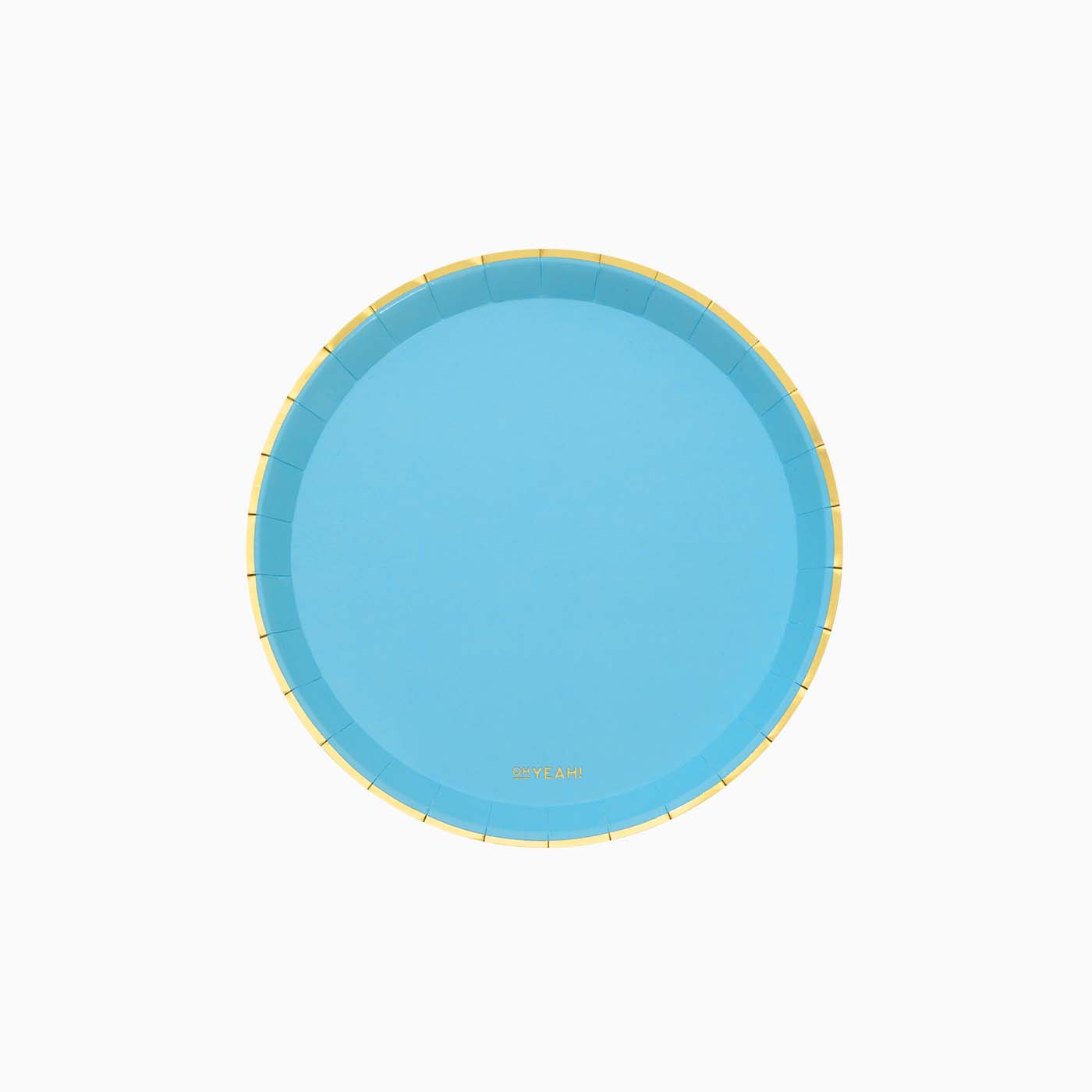 Redondo Plain Cardboard Plate métallique Ø17 cm Cake Bleu